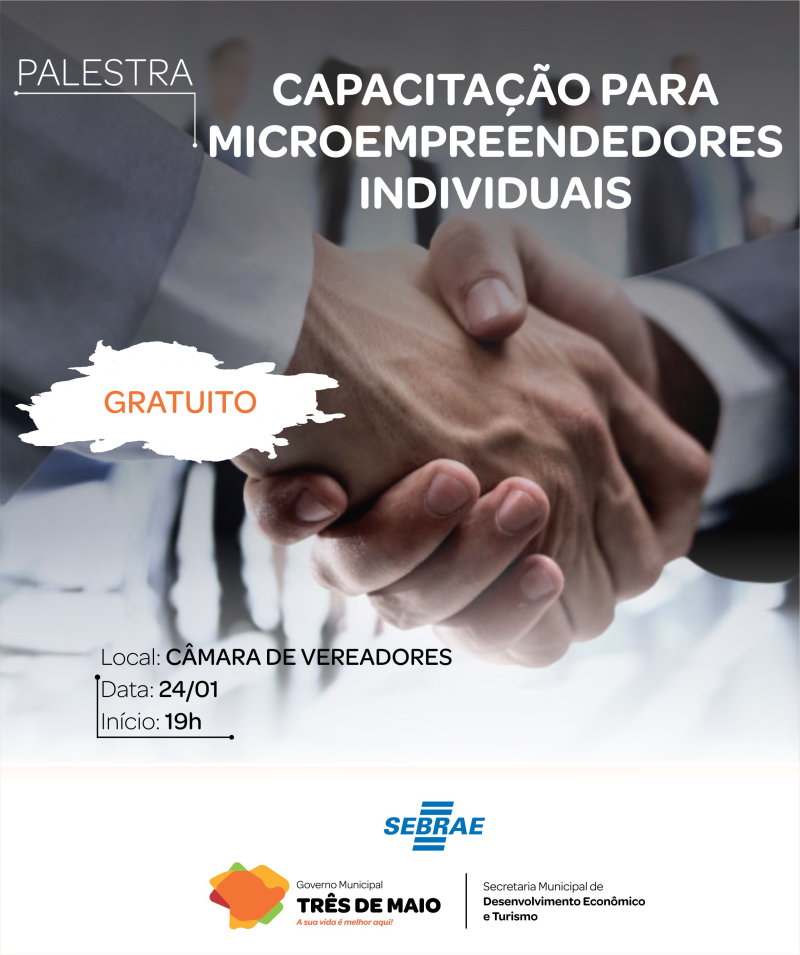 Secretaria de Desenvolvimento Econômico e Turismo realizará capacitação para Microempreendedor